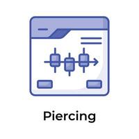 Bullish piercing line vector design, isolated on white background