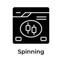 An amazing spinning top icon, online business and finance, trading concept vector