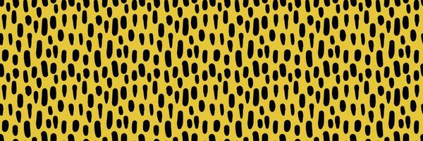 Seamless small dash abstract doodle geometric pattern. Vector hand drawn illustration isolated on yellow background.