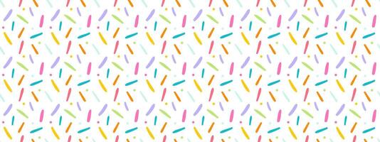 Seamless simple sprinkle confetti candy easter pattern. Vector sweet illustration isolated on white background.