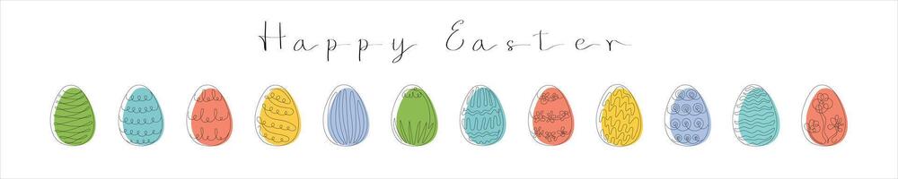 Easter Eggs. Happy Easter vector