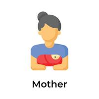 obtener esta visualmente Perfecto icono de madre en moderno estilo vector