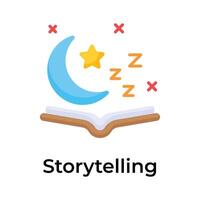 Get this amazing icon of storytelling, ready to use vector