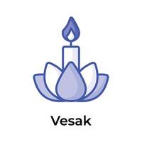 Get your hold on this beautifully designed vesak icon, ready for premium use vector