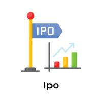 Initial public offering vector design, ipo icon in modern style