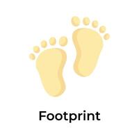Baby footprints vector design in trendy modern style