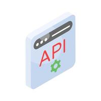 Isometric icon of application programming in trendy style, ready for premium use vector