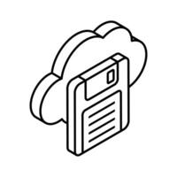 Premium vector of cloud storage isometric style, editable icon