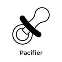 Grab this beautifully designed icon of pacifier, nipple vector design