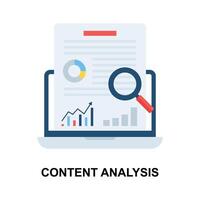 Get your hold on this creatively crafted concept icon of content analysis vector