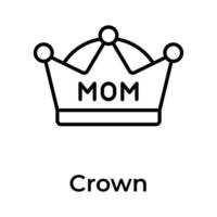 A mother day crown vector design, isolated on white background