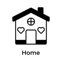 Premium icon of house building in editable flat style vector