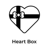 Creatively designed vector of gift box with heart, surprise gift, mothers day present