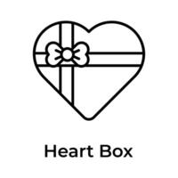 Creatively designed vector of gift box with heart, surprise gift, mothers day present