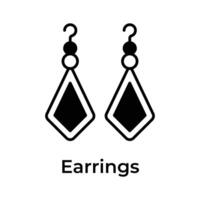 Download this unique icon of earrings in modern design style vector