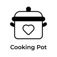 Get your hold on this beautiful icon of cooking pot, ready to use vector