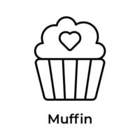 Download this creatively crafted icon of cupcake, confectionery item vector