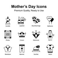 Take a look at this amazing mothers day icons set in modern style vector