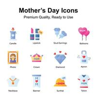 Take a look at this amazing mothers day icons set in modern style vector