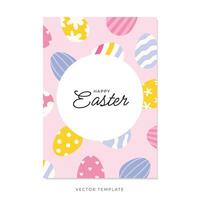 Easter poster with eggs vector