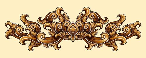 classic ornament design engraving vector