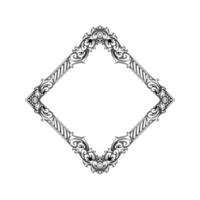 Classic style frame design with exquisite engraving and luxury vector