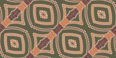 African Ikat Paisley Embroidery. Geometric Ethnic Oriental Seamless Pattern Traditional Background. Aztec Style Abstract Vector Illustration. Design for Texture, Fabric, Clothing, Wrapping, Carpet.