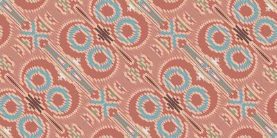 African Ikat Paisley Embroidery. Geometric Ethnic Oriental Seamless Pattern Traditional Background. Aztec Style Abstract Vector Illustration. Design for Texture, Fabric, Clothing, Wrapping, Carpet.