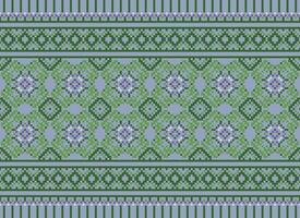 Cross Stitch. Geometric ethnic patterns. Design for Saree, Patola, Sari, Dupatta, Vyshyvanka, rushnyk, dupatta, Clothing, fabric, batik, Knitwear, Embroidery, Ikkat, Pixel pattern. Traditional Design. vector