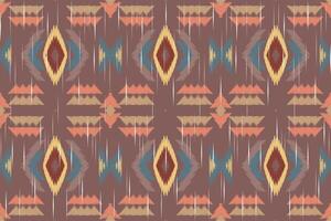 ikat cachemir bordado en el tela en indonesia, india y asiático países.geométricos étnico oriental sin costura patrón.azteca estilo. ilustración.diseño para textura,tela,ropa,envoltura,alfombra. vector