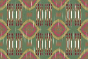 Ikat Paisley Embroidery on the Fabric in Indonesia,india and Asian countries.geometric Ethnic Oriental Seamless pattern.aztec Style. illustration.design for Texture,fabric,clothing,wrapping,carpet. vector