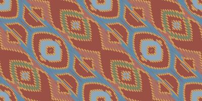 African Ikat Paisley Embroidery. Geometric Ethnic Oriental Seamless Pattern Traditional Background. Aztec Style Abstract Vector Illustration. Design for Texture, Fabric, Clothing, Wrapping, Carpet.