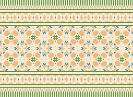 Cross Stitch. Geometric ethnic patterns. Design for Saree, Patola, Sari, Dupatta, Vyshyvanka, rushnyk, dupatta, Clothing, fabric, batik, Knitwear, Embroidery, Ikkat, Pixel pattern. Traditional Design. vector