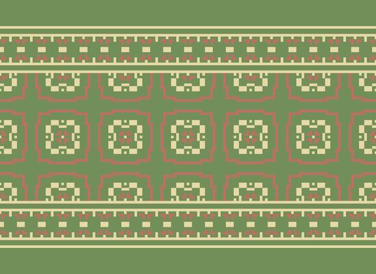Ethnic Geometric Seamless Fabric Pattern Cross Stitch. Ikat Embroidery Oriental Pixel Pattern Cream Background. Abstract,vector,illustration. Texture,cross Stitch,scarf,decoration,motifs,wallpaper.