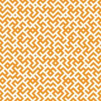 Orange and white seamless geometric diagonal maze pattern vector