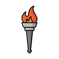 torch icon vector design template in white background