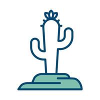 cactus icon vector design template in white background