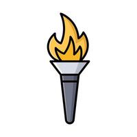 torch icon vector design template in white background