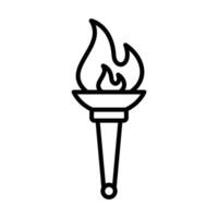 torch icon vector design template in white background