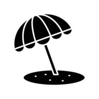 beach umbrella icon vector design template in white background