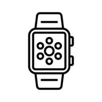 smart watch icon vector design template in white background