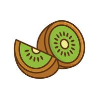 kiwi Fruta icono vector diseño modelo en blanco antecedentes