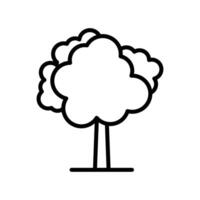 árbol icono vector diseño modelo en blanco antecedentes