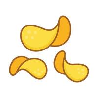 potato chips icon vector design template in white background