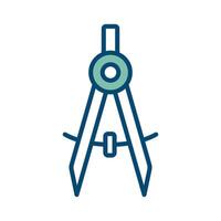 drawing compass icon vector design template in white background