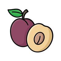 plum icon vector design template in white background