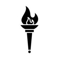 torch icon vector design template in white background