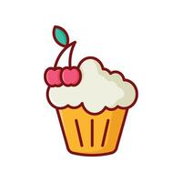cup cake icon vector design template in white background