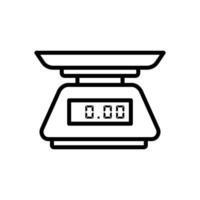 kitchen scale icon vector design template in white background