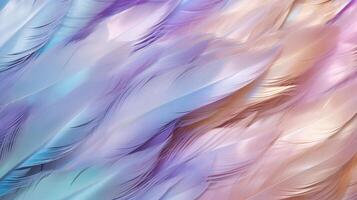 AI generated Elegant pastel feather background, perfect for soft texture designs, print materials, and creative digital graphics photo